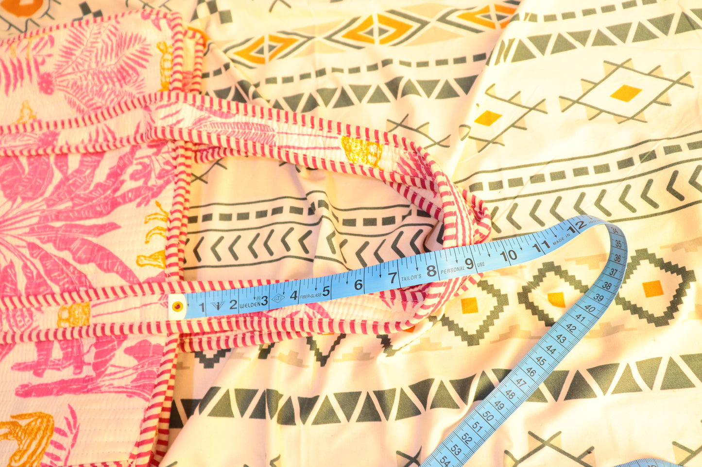 Handmade Ethnic Cotton Quilted Bag for Travel, Shopping, Baby Stuffs & Gifting