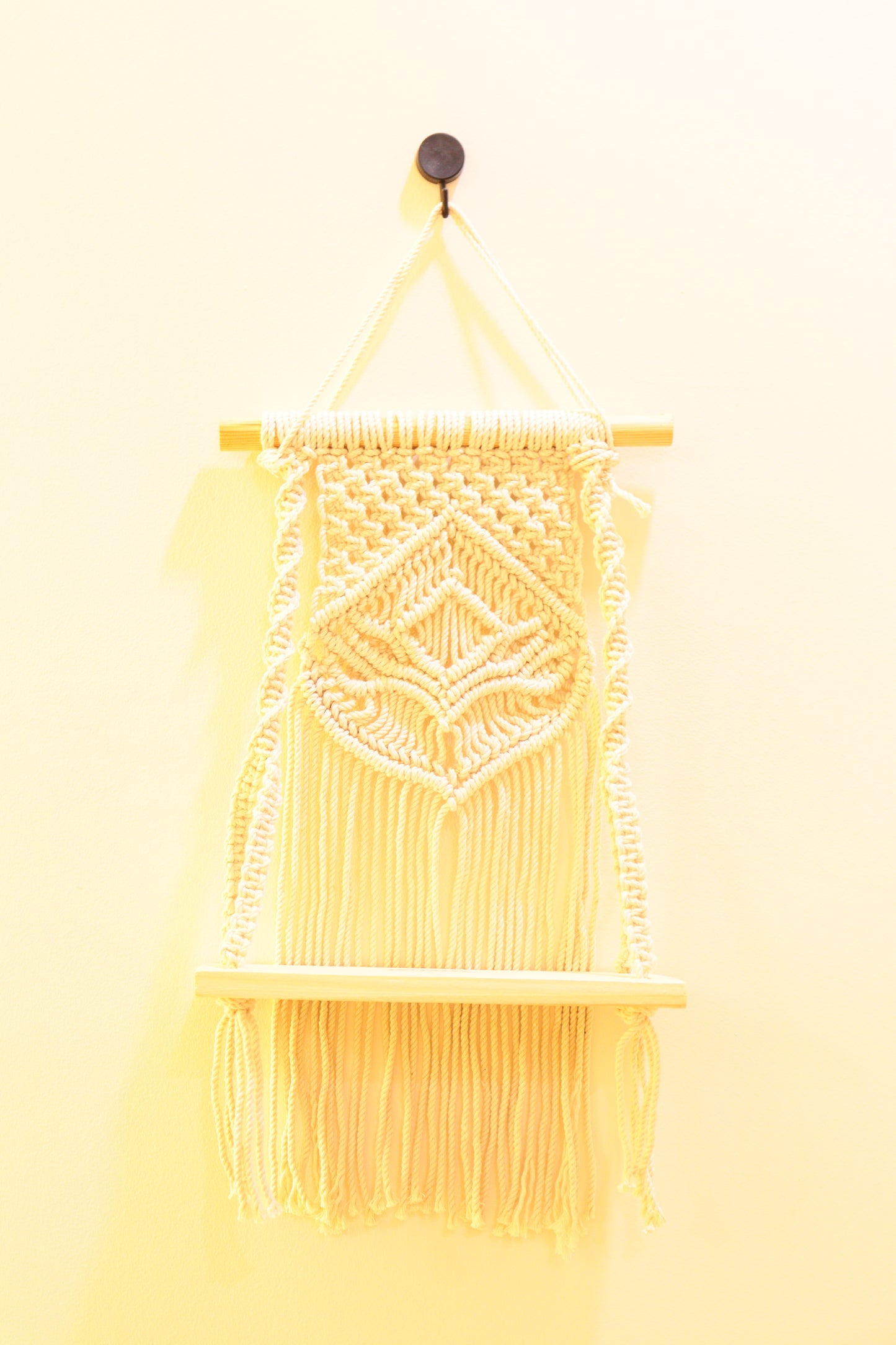 Handmade Macrame Wall Hanging in Boho Style Color Threads