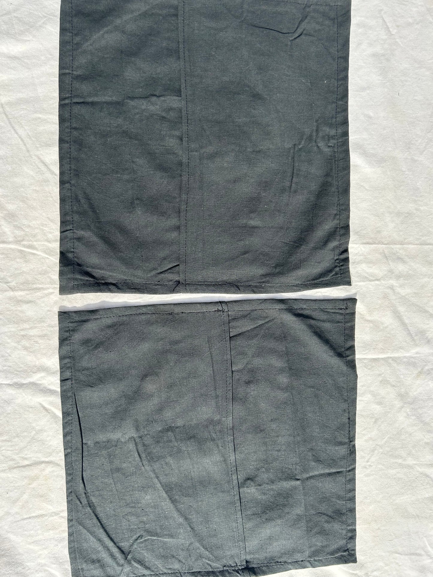 Ethnic Grey Tie & Dye Embroidered Black Pillow Covers, Set of 2