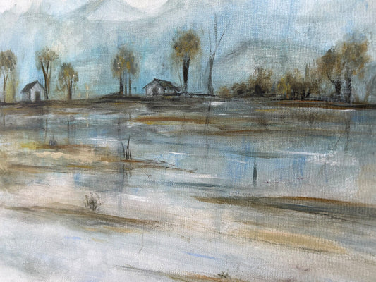 Abstract Art of the Beautiful Landscape, Original Art on Canvas