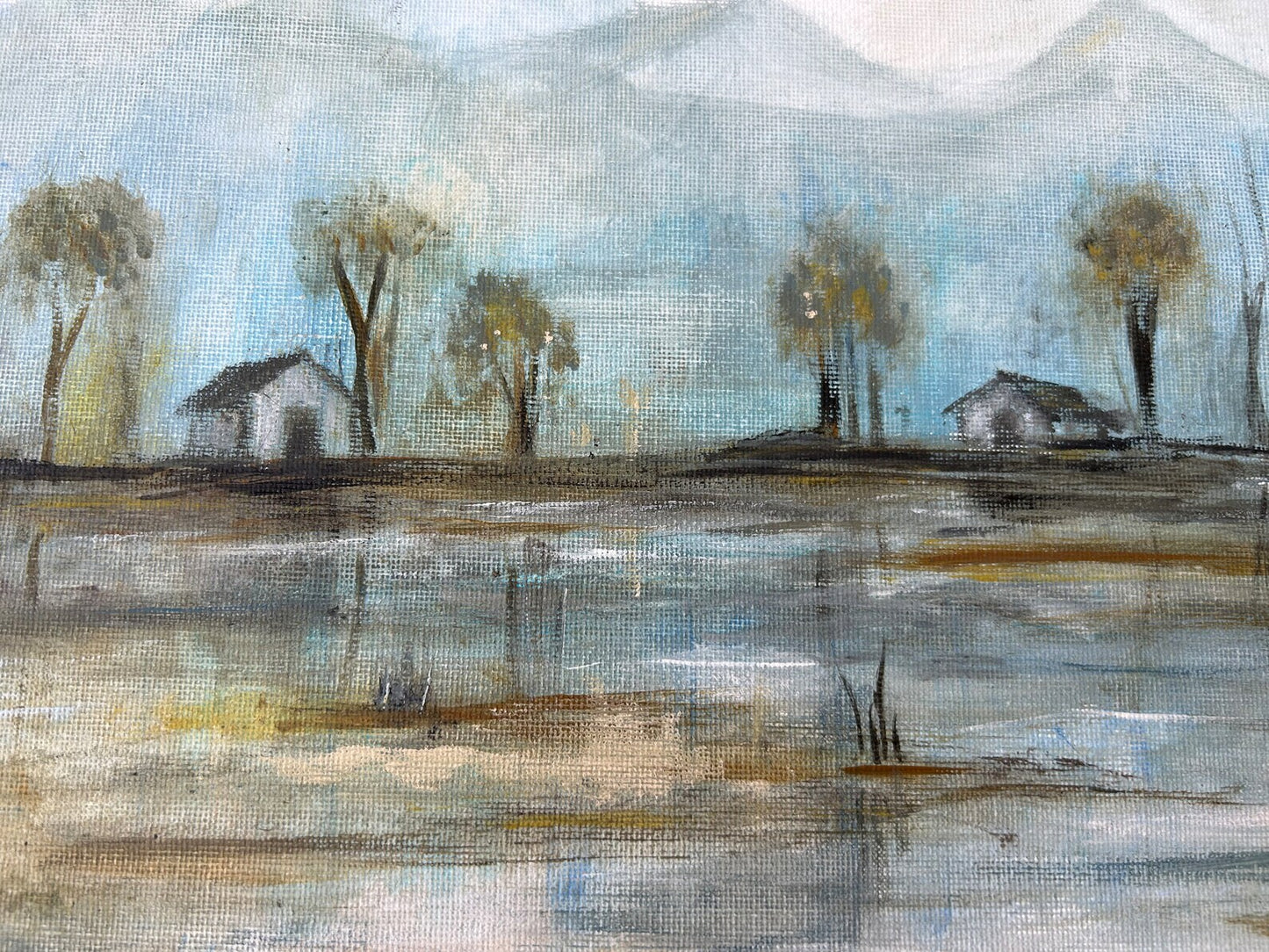 Abstract Art of the Beautiful Landscape, Original Art on Canvas