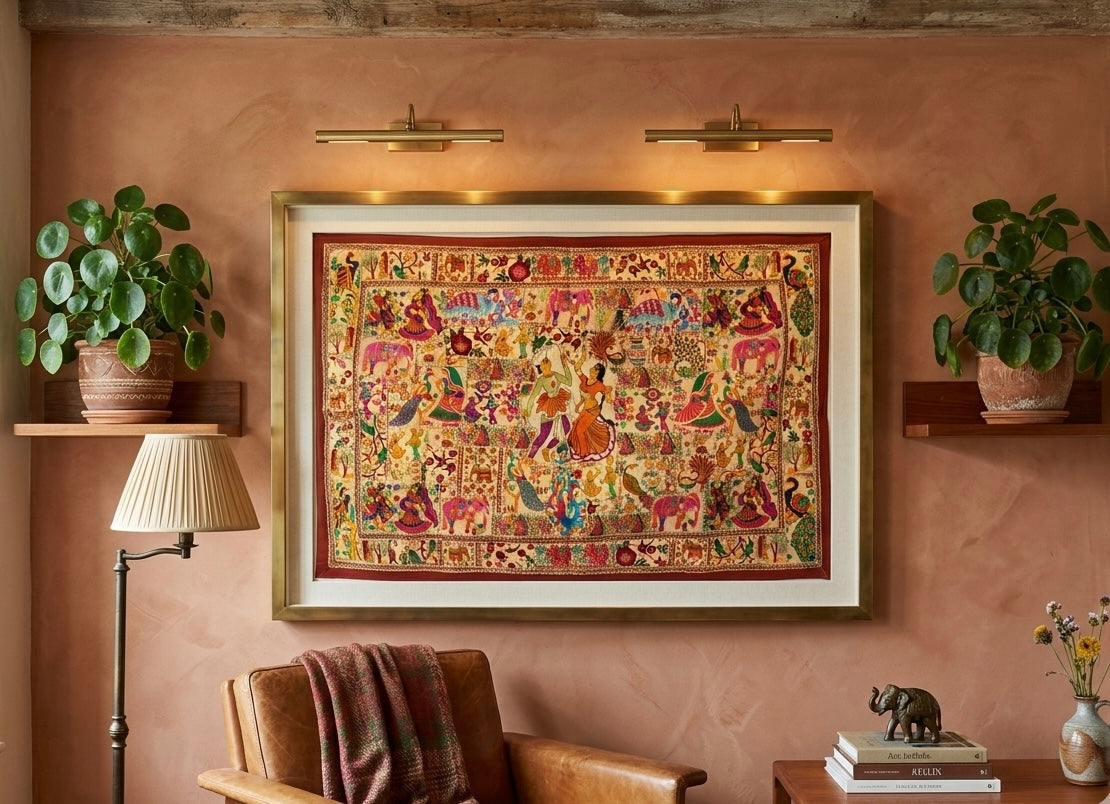 Large Royal Embroidered Wall Tapestry for Elegant Home Décor