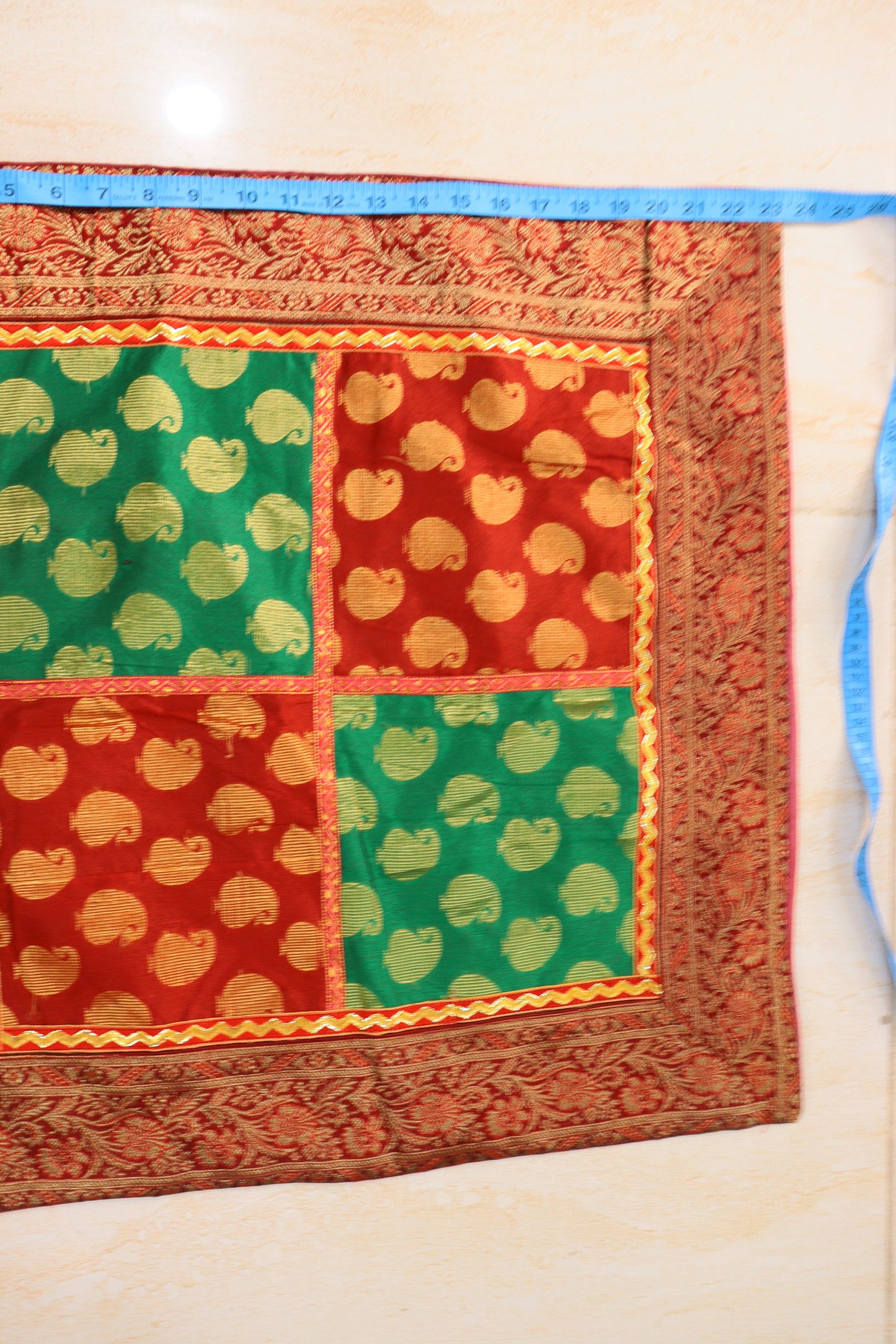 Patchwork Saree Royal Throw Pillow Covers Set of 3