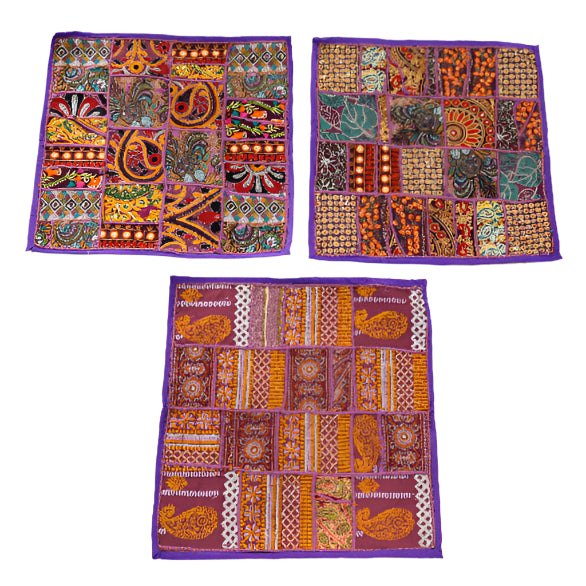 Patchwork Assorted Ethnic Pillow Covers Set of 3
