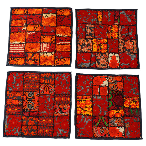 Patchwork Assorted Designs Throw Pillow Covers Set of 4