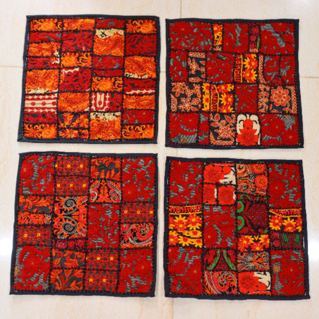 Patchwork Assorted Designs Throw Pillow Covers Set of 4