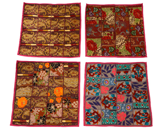 Patchwork Assorted Boho Style Throw Pillow Covers Set of 4