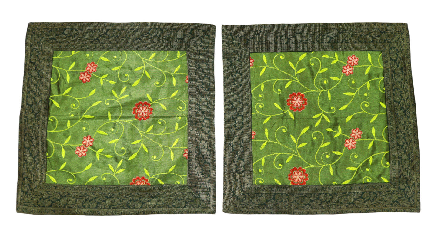 Patchwork Saree Royal Throw Pillow Covers Set of 2