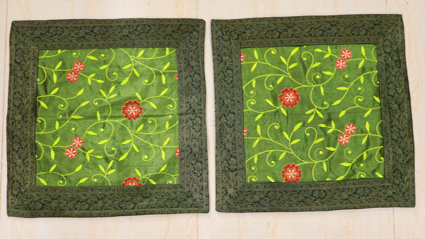 Patchwork Saree Royal Throw Pillow Covers Set of 2
