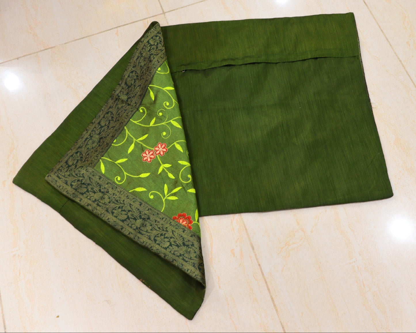 Patchwork Saree Royal Throw Pillow Covers Set of 2