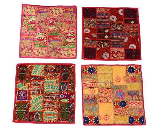 Patchwork Boho Pillow Covers Set of 4