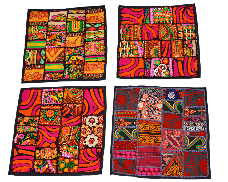 Patchwork Assorted Throw Pillow Covers Set of 4