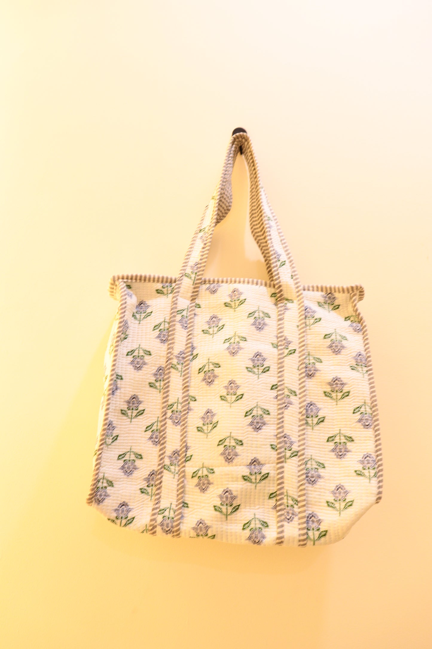 Handmade Ethnic Cotton Quilted Bag for Travel, Shopping, Gym & Yoga