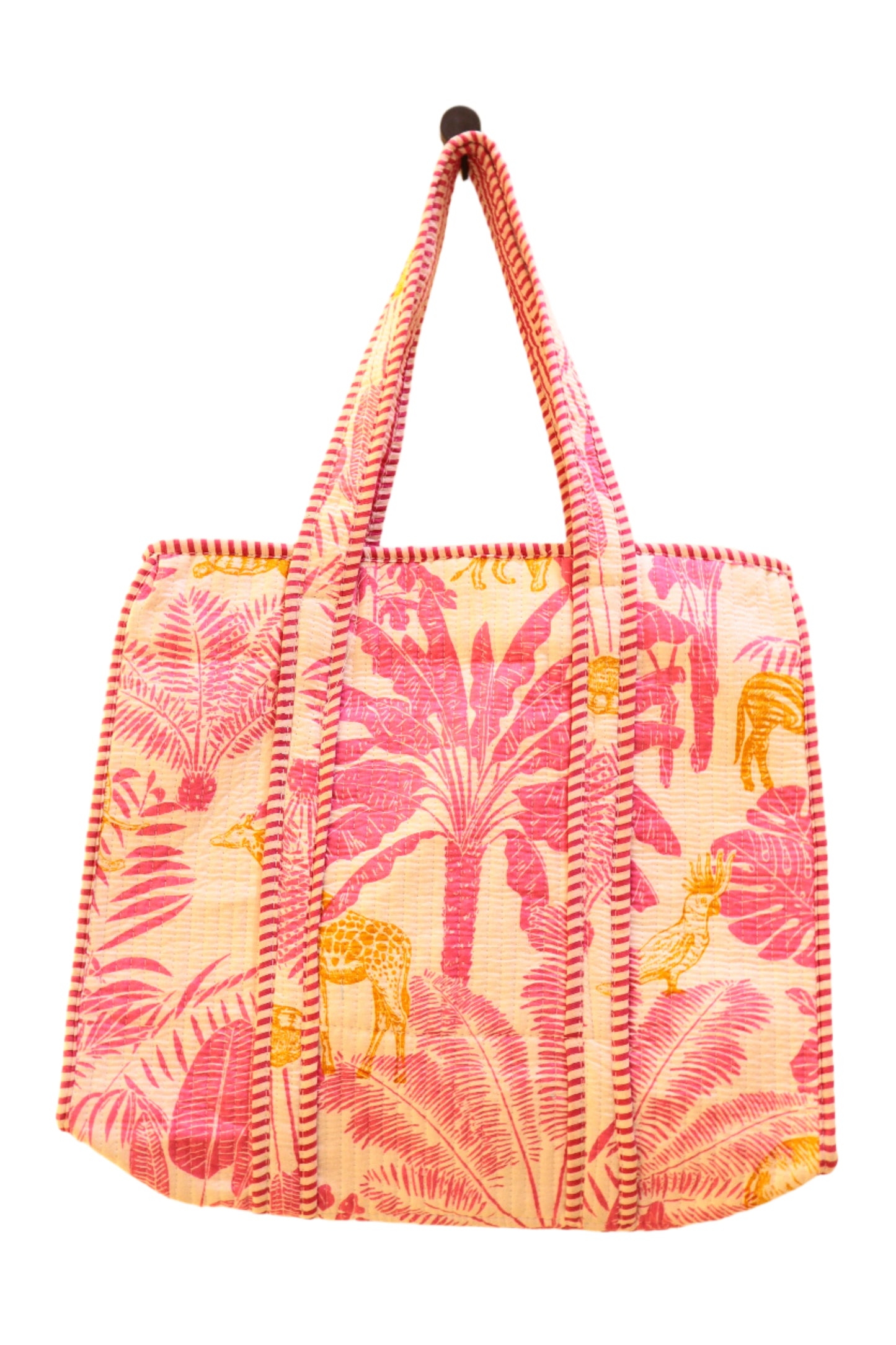 Handmade Ethnic Cotton Quilted Bag for Travel, Shopping, Baby Stuffs & Gifting