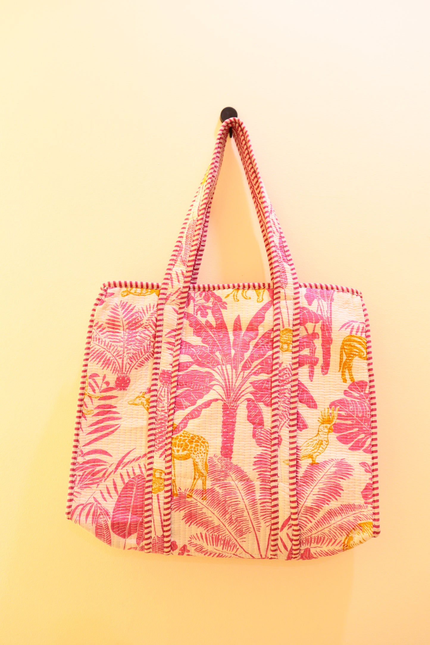 Handmade Ethnic Cotton Quilted Bag for Travel, Shopping, Baby Stuffs & Gifting
