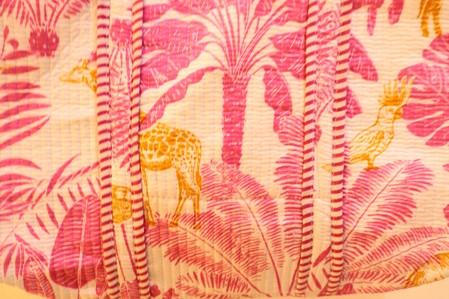 Handmade Ethnic Cotton Quilted Bag for Travel, Shopping, Baby Stuffs & Gifting