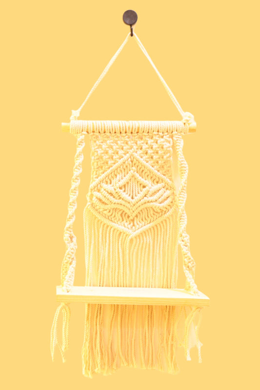 Macrame Wall Hanging in Boho Style Color Threads