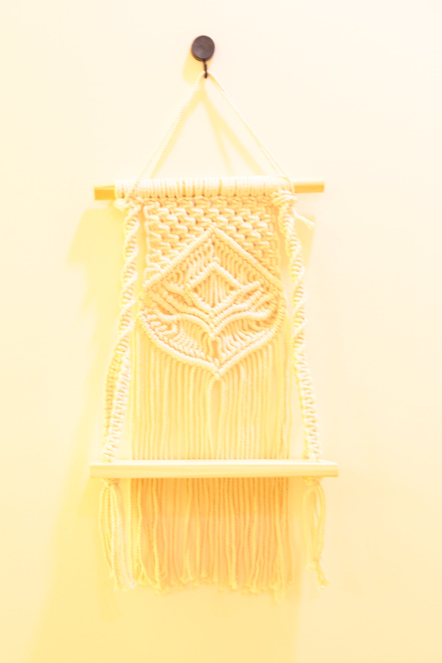 Handmade Macrame Wall Hanging in Boho Style Color Threads