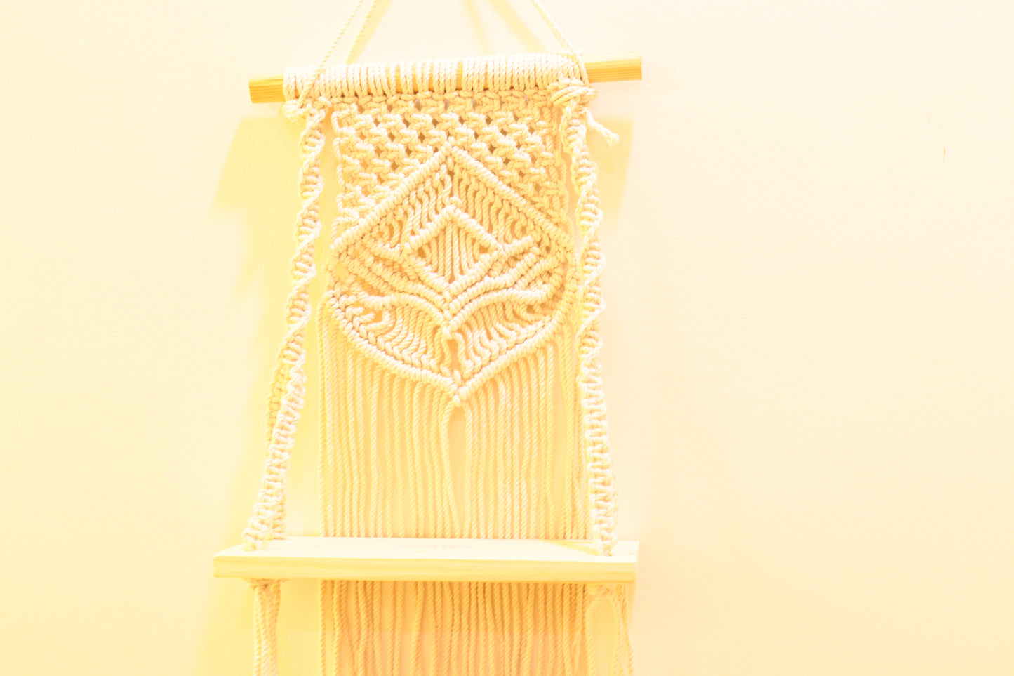 Handmade Macrame Wall Hanging in Boho Style Color Threads