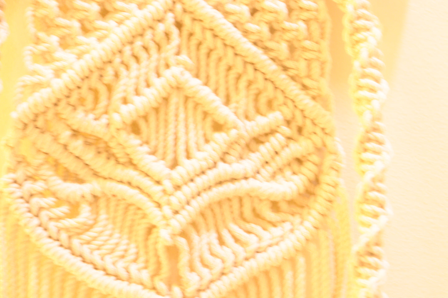 Handmade Macrame Wall Hanging in Boho Style Color Threads