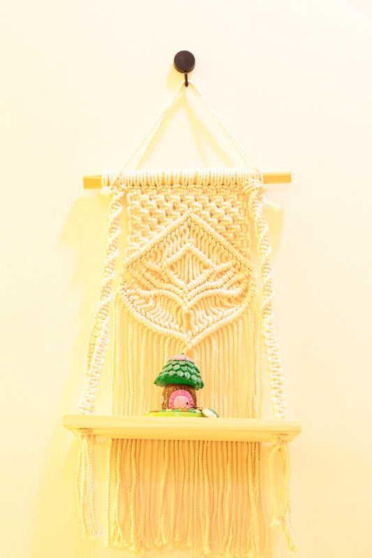 Handmade Macrame Wall Hanging in Boho Style Color Threads