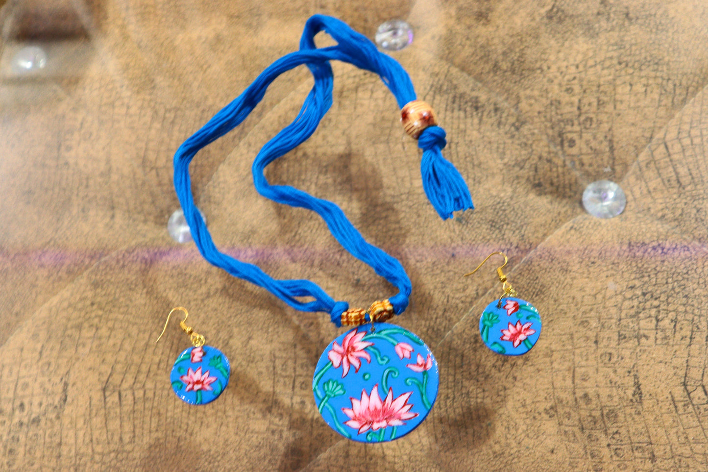 Artistic Hand Painted Light Weight Jewellery Set