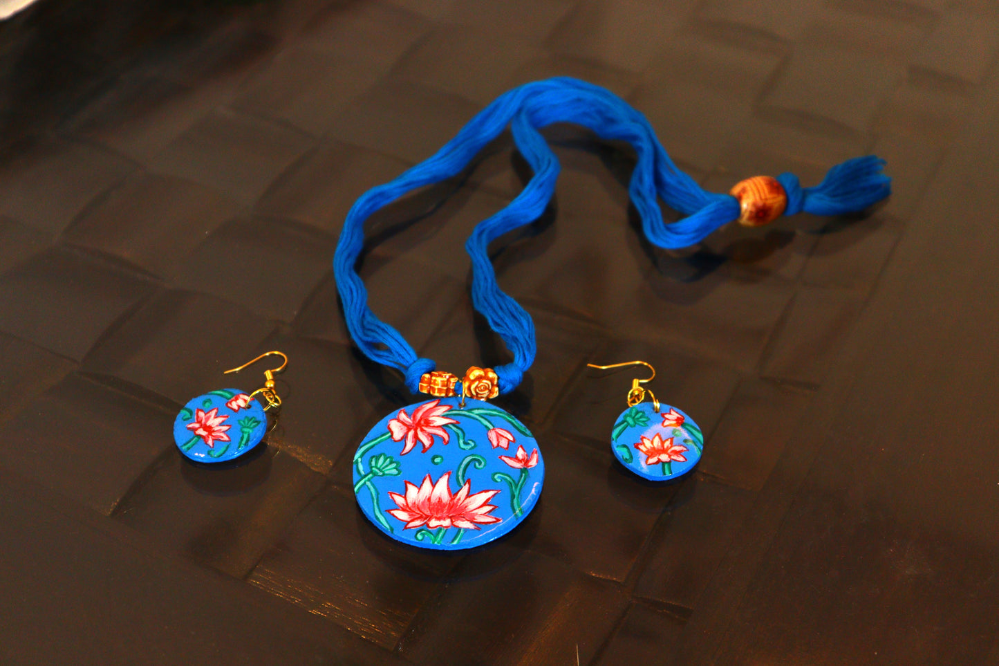 Artistic Hand Painted Light Weight Jewellery Set