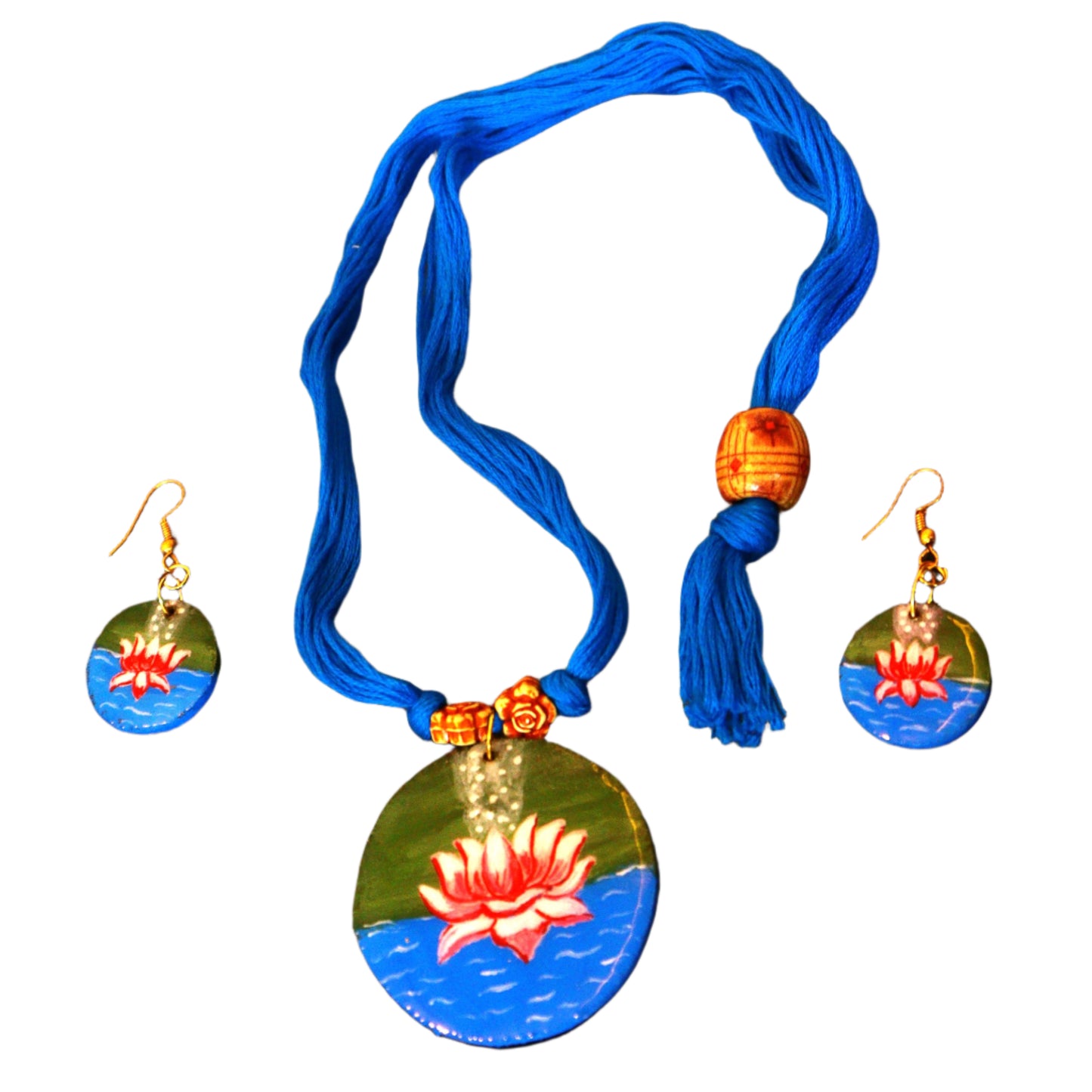 Artistic Hand Painted Light Weight Skin-Friendly Jewellery Set