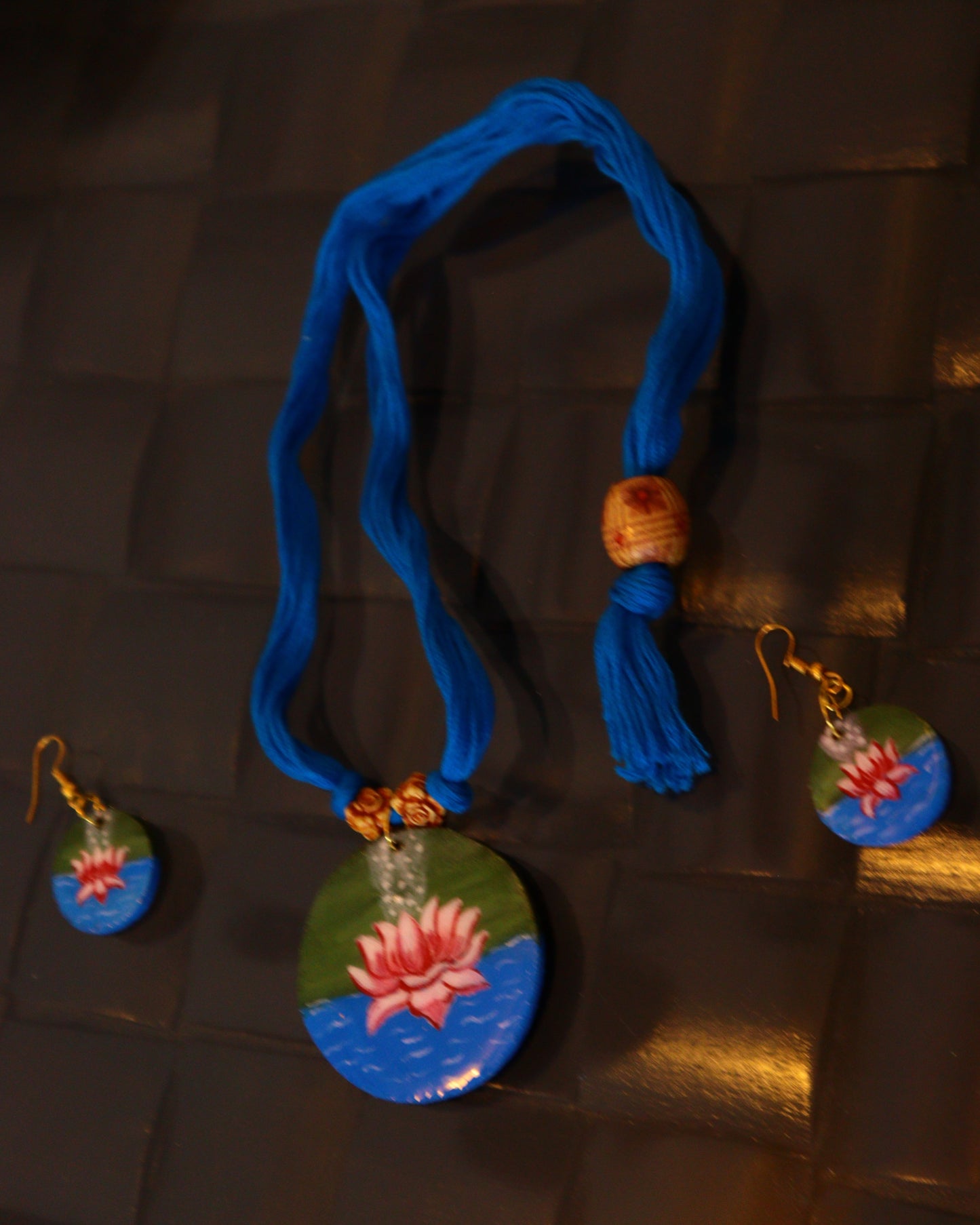 Artistic Hand Painted Light Weight Skin-Friendly Jewellery Set