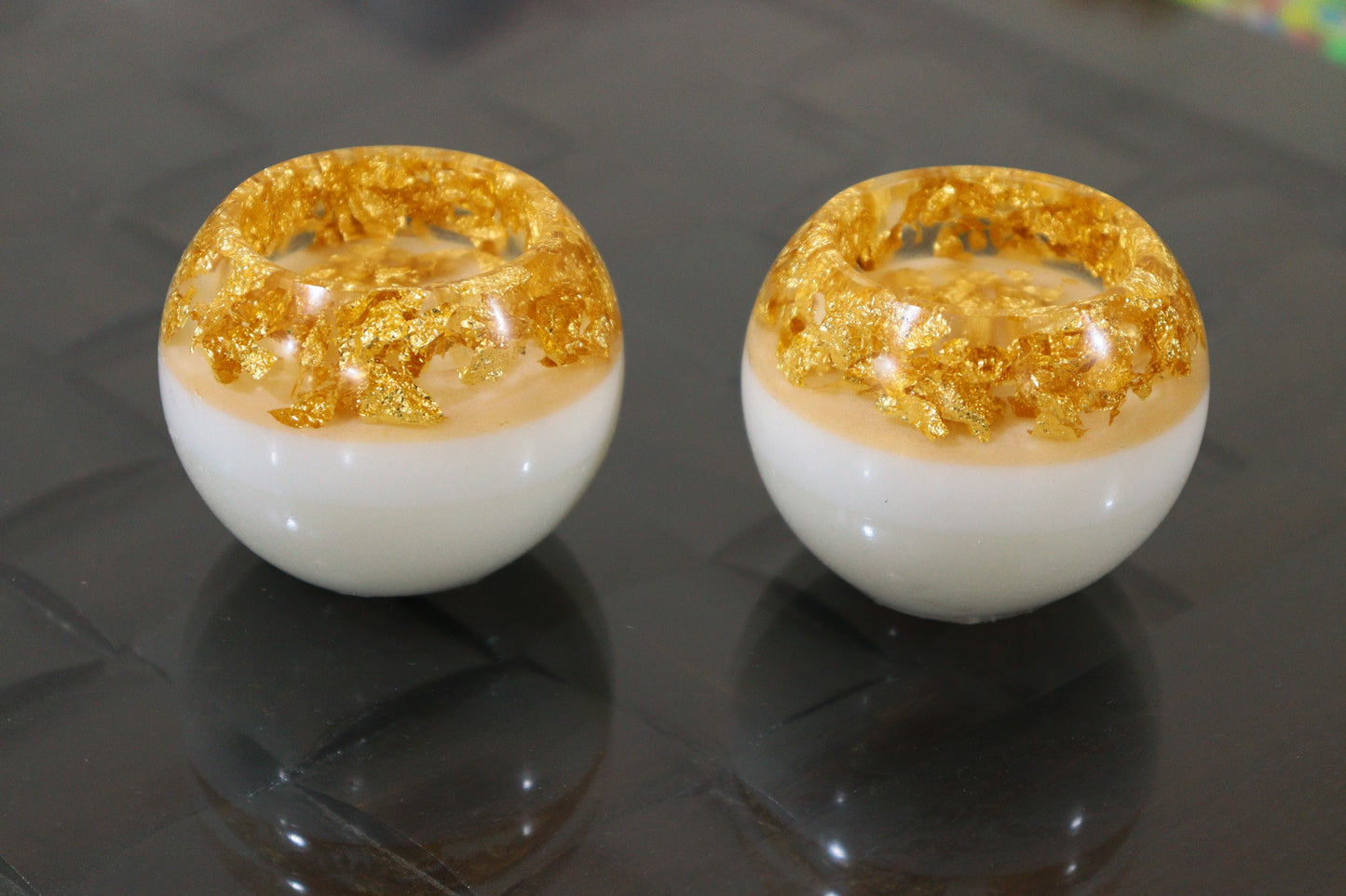 Handmade Resin Candle Holder for Party Décor & Gifting (Set of 2)