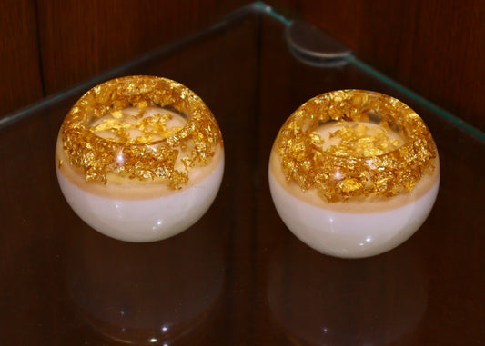 Handmade Resin Candle Holder for Party Décor & Gifting (Set of 2)