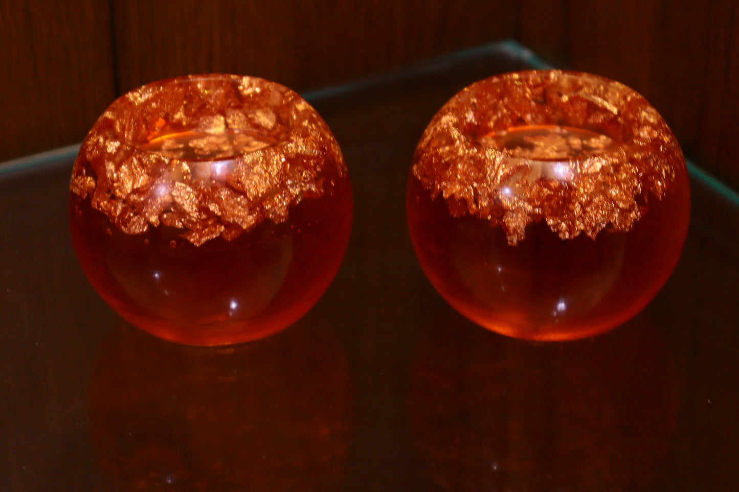 Handmade Resin Candle Stand for Luxurious home Décor (Set of 2)