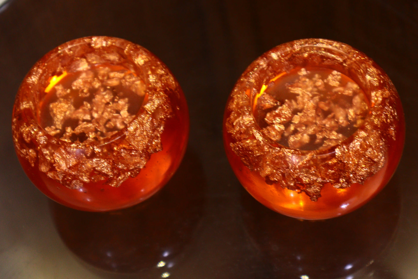 Handmade Resin Candle Stand for Luxurious home Décor (Set of 2)