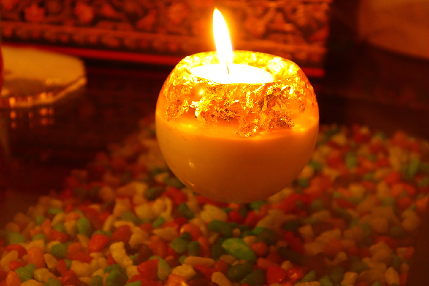 Handmade Resin Candle Holder for Party Décor & Gifting (Set of 2)