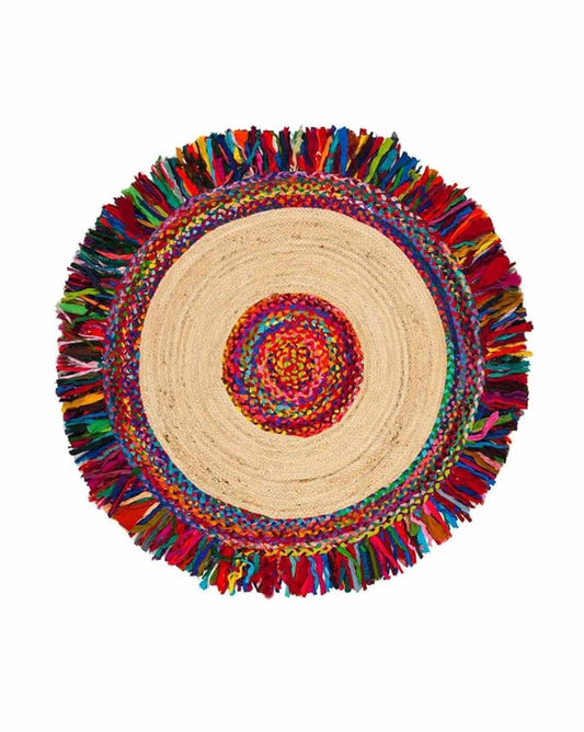 Handmade Jute Round Designer Center Rug For Unique Home Décor