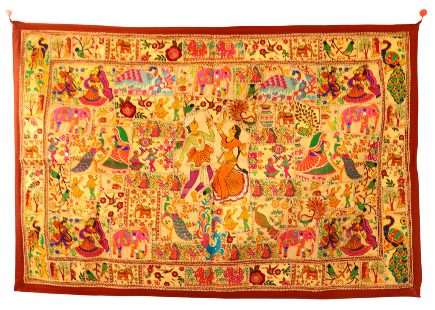 Large Royal Embroidered Wall Tapestry for Elegant Home Décor
