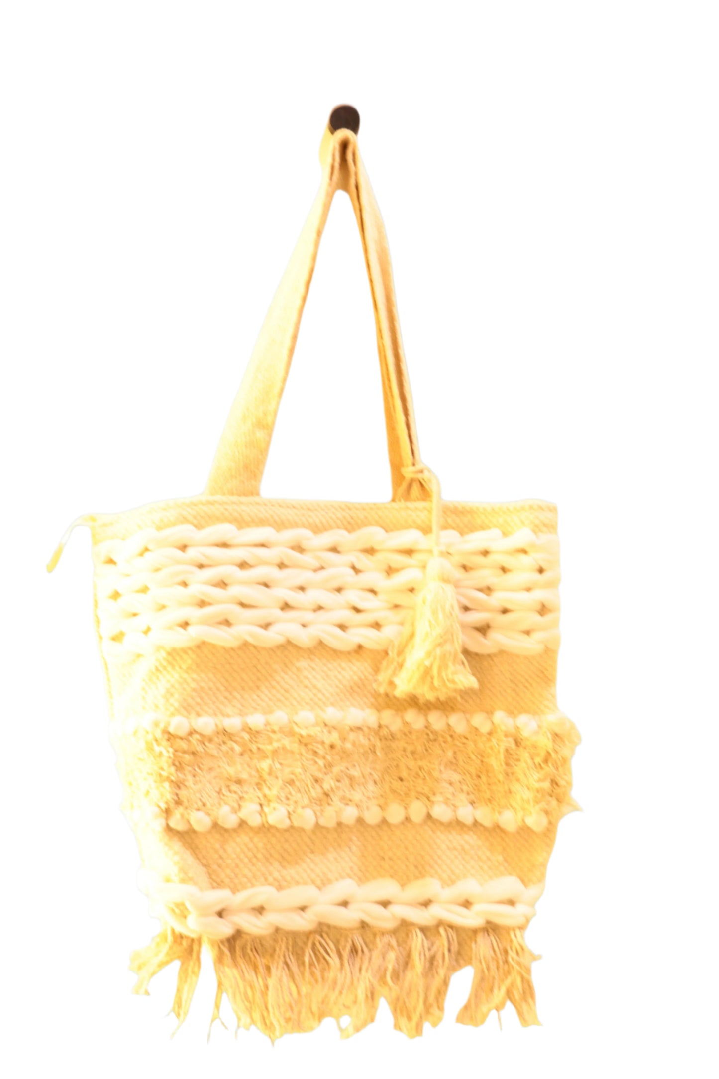 Handmade Crochet Tote Bag – Natural Cotton Threads Boho Style Design