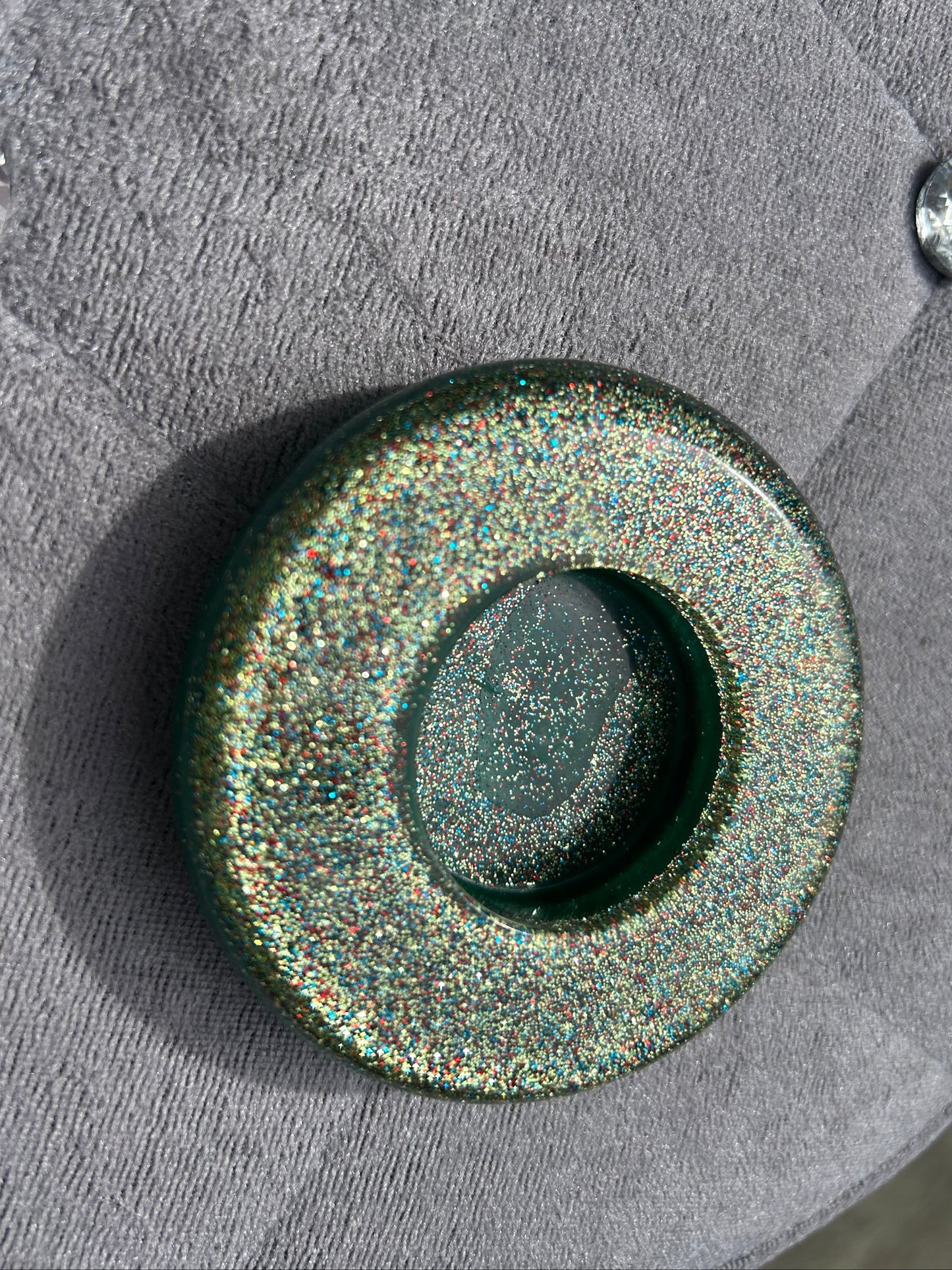 Green Handmade Resin Candle Holder for Unique Home Décor & Gifting (Set of 2)