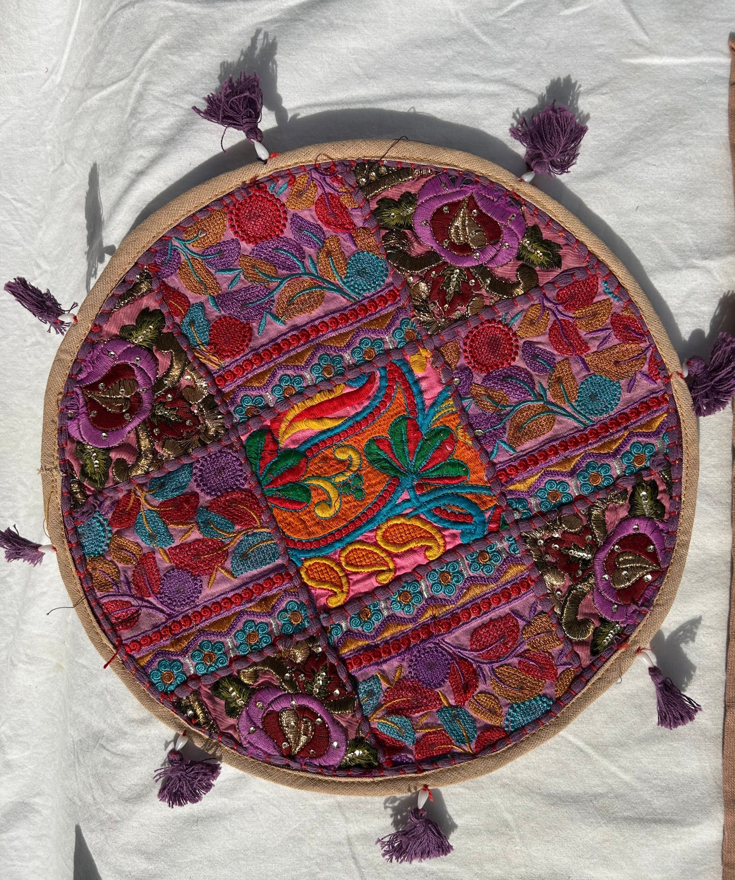 Ethnic Assorted Crafted Embroidery & Patchwork Pillow Covers, Set of 4