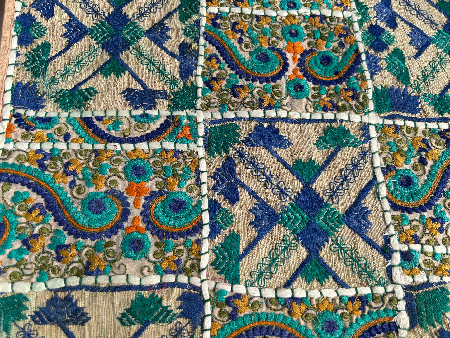 Ethnic Assorted Crafted Embroidery & Patchwork Pillow Covers, Set of 4