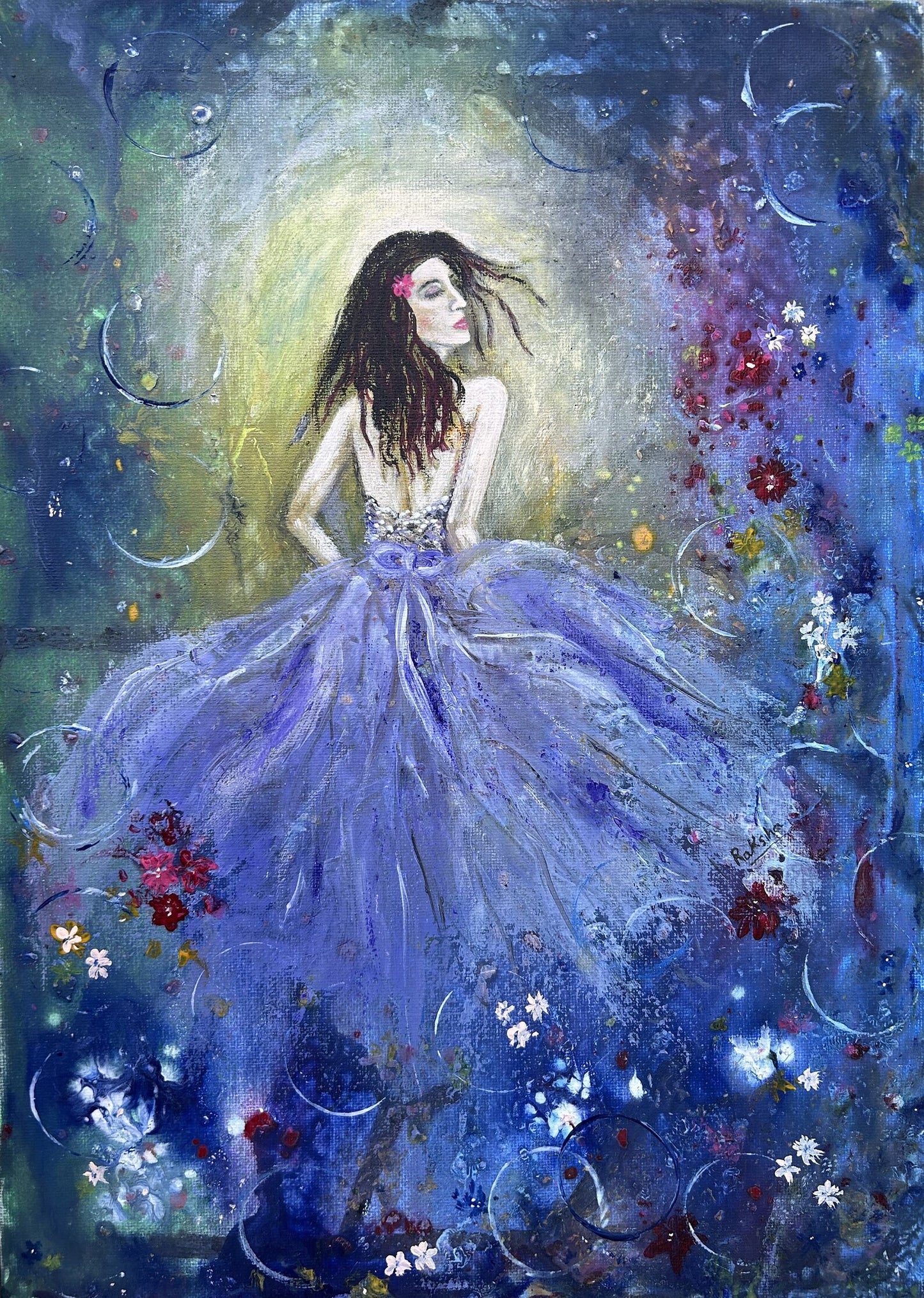 Abstract Art of beautiful Lady of dreams