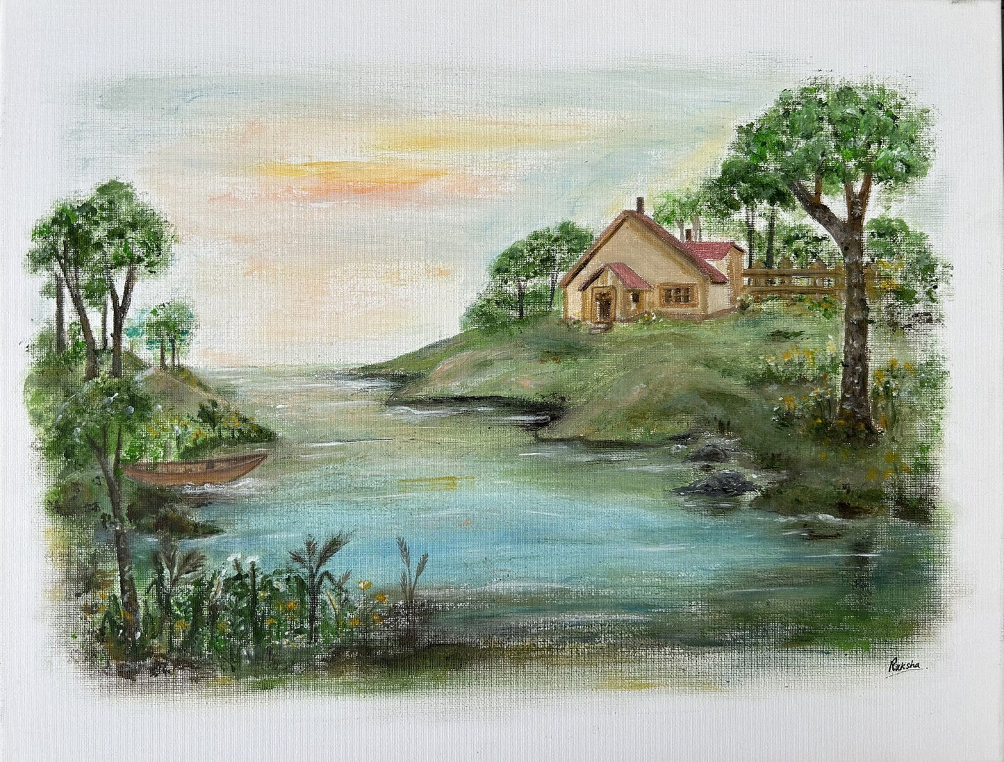 Abstract Art of the Beautiful Nature illustration, Landscape Painting
