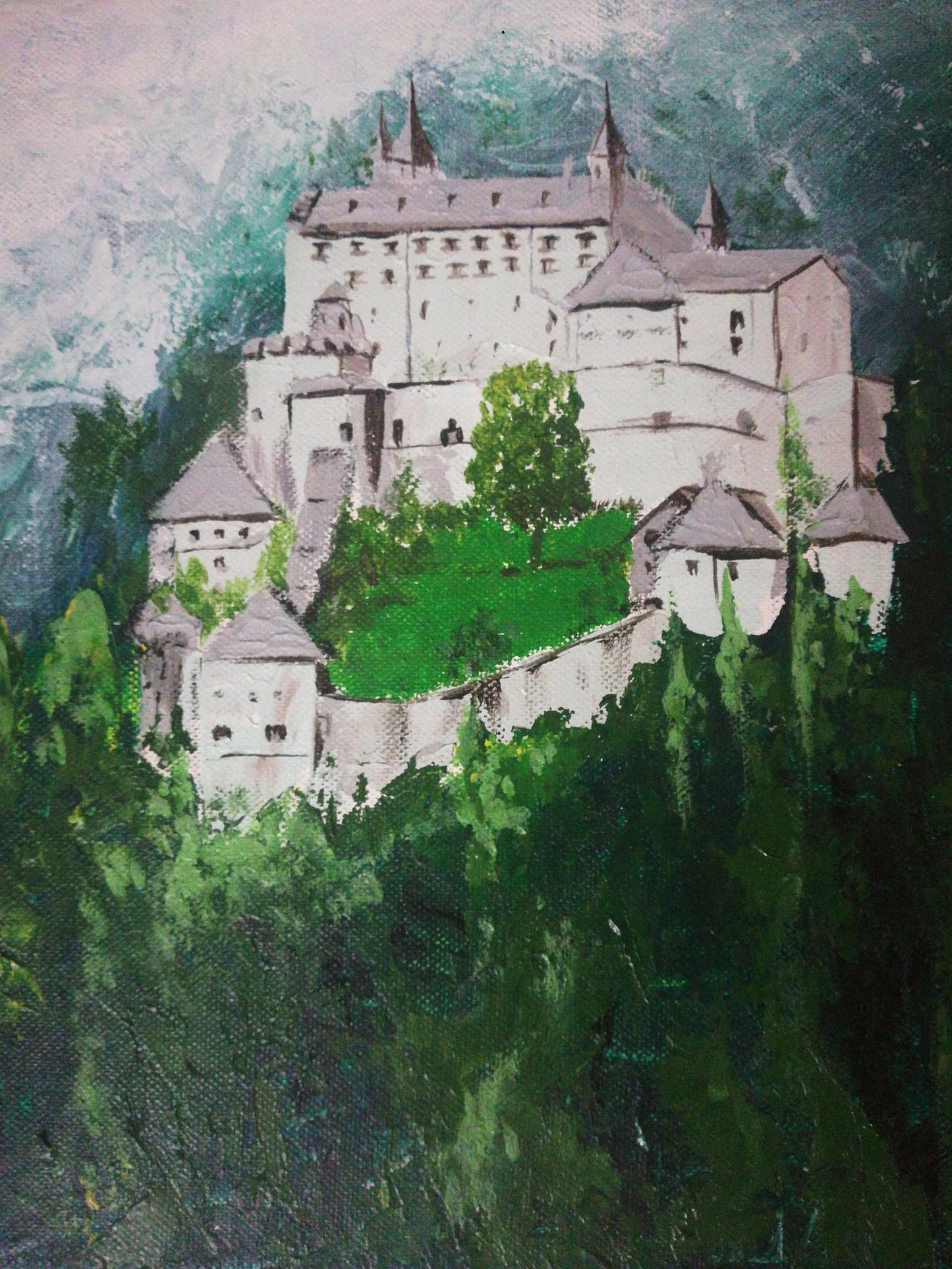 Royal Palace Surrounded by Greenery.. Beautiful Landscape