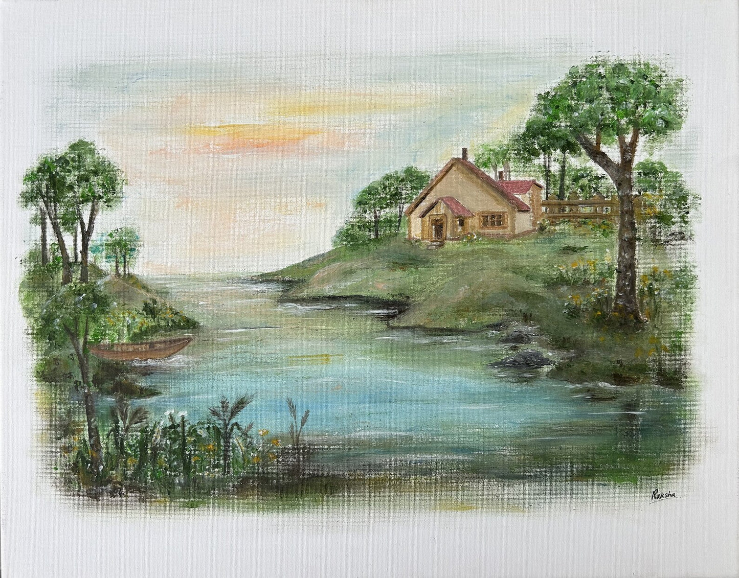 Abstract Art of the Beautiful Nature illustration, Landscape Painting