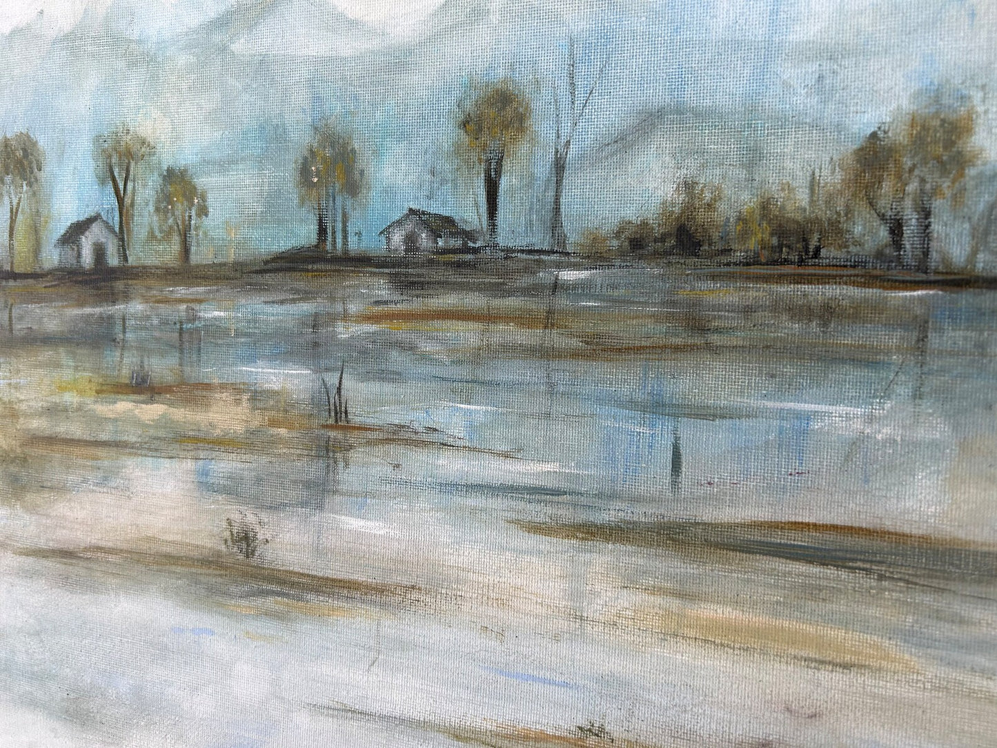 Abstract Art of the Beautiful Landscape, Original Art on Canvas