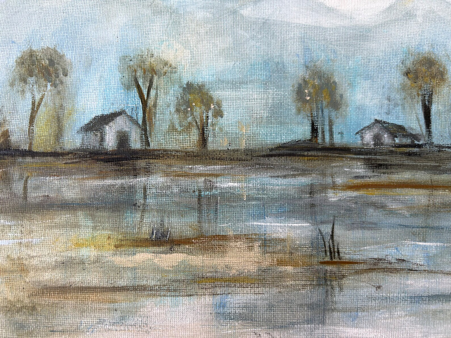 Abstract Art of the Beautiful Landscape, Original Art on Canvas