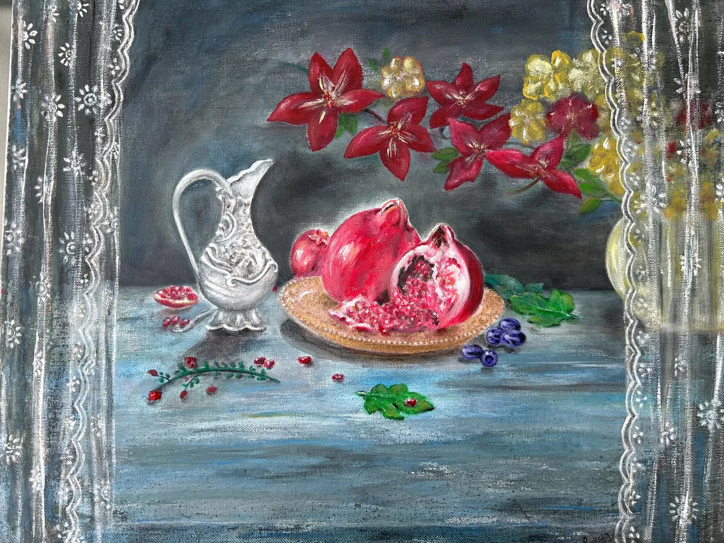 Still Life Painting, Fine Art, Acrylic on Canvas Vaastu Painting, Original Art