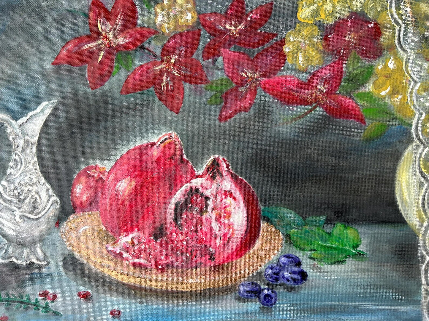 Still Life Painting, Fine Art, Acrylic on Canvas Vaastu Painting, Original Art