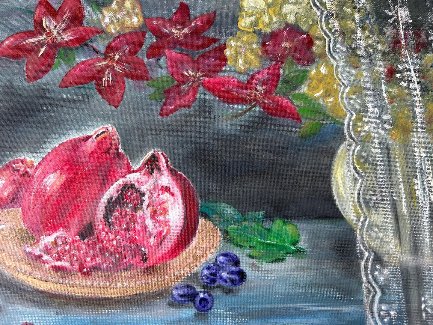 Still Life Painting, Fine Art, Acrylic on Canvas Vaastu Painting, Original Art