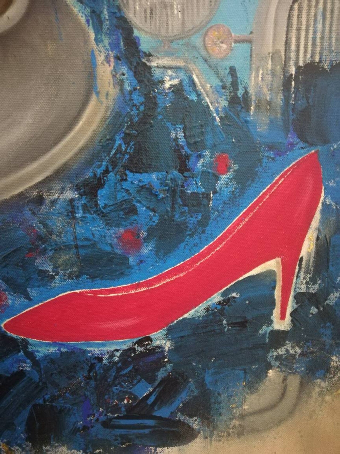 Original Painting on Canvas Made by Acrylic Colors in Retro world